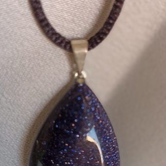 Colgante Gota de Goldstone Azul
