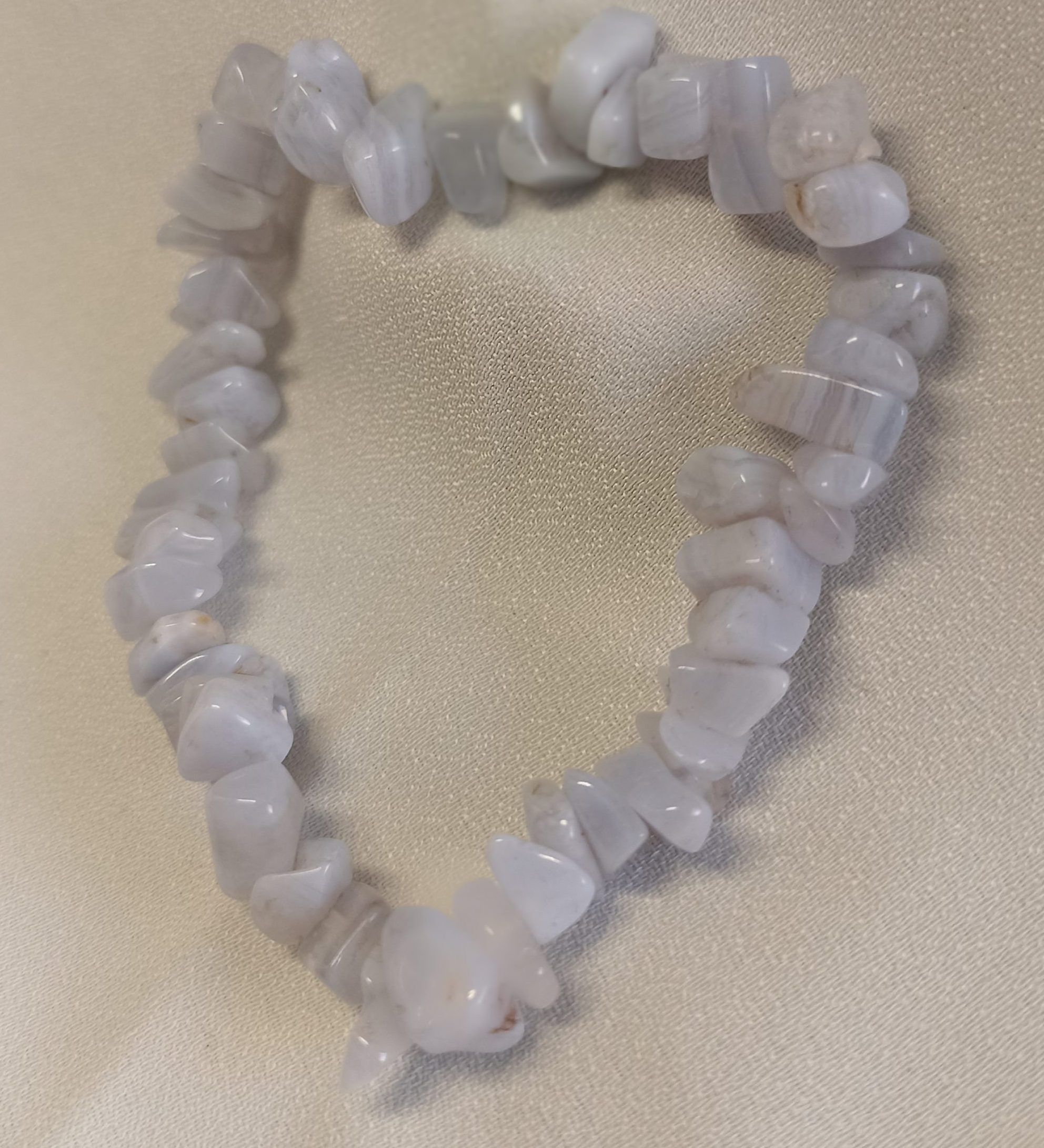 Pulsera de Calcedonia Azul