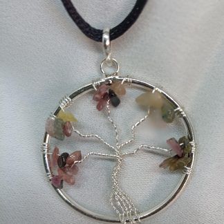 Colgante Árbol de la vida con Turmalina Bicolor