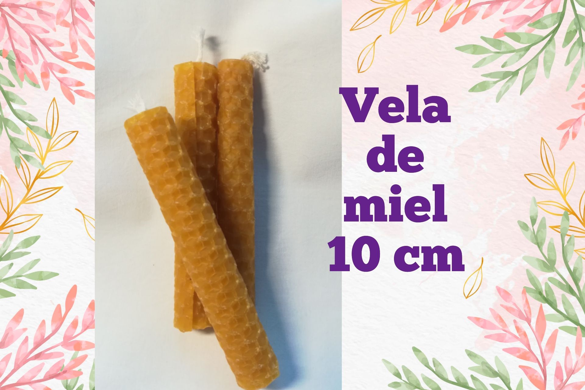 Vela de panal de miel de 10 cm