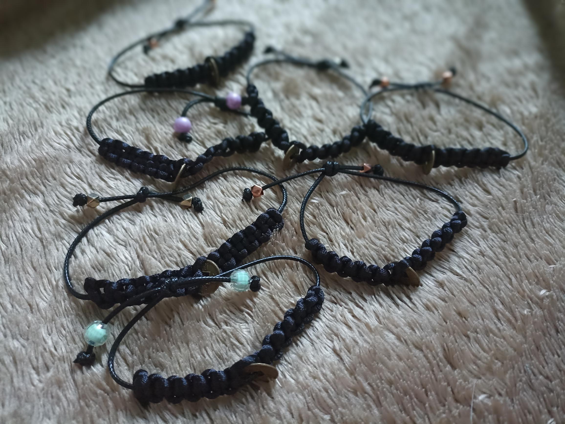 Pulsera Negra con moneda Feng Shui - Imagen 2