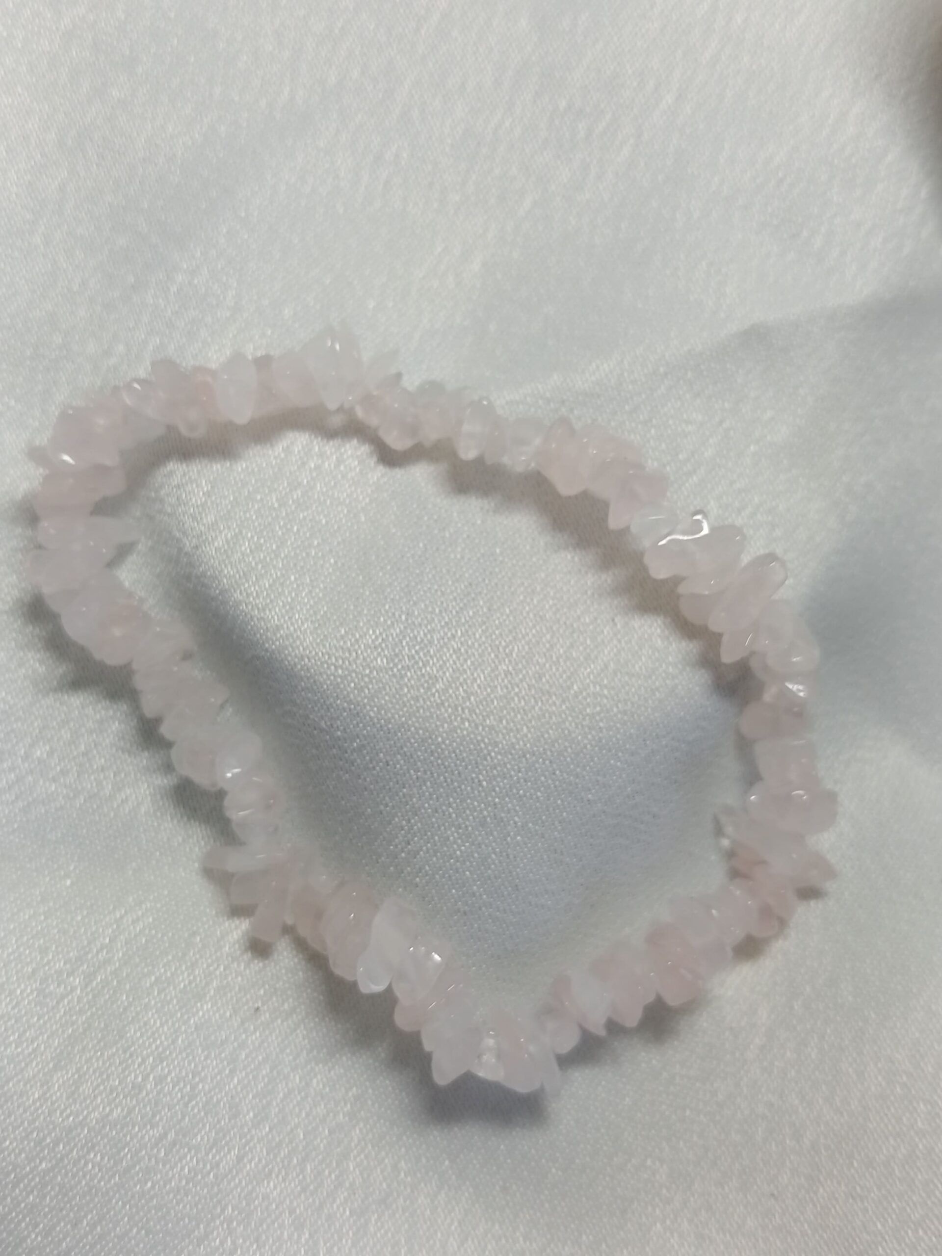 Pulsera de Cuarzo Rosa Chip - Imagen 2