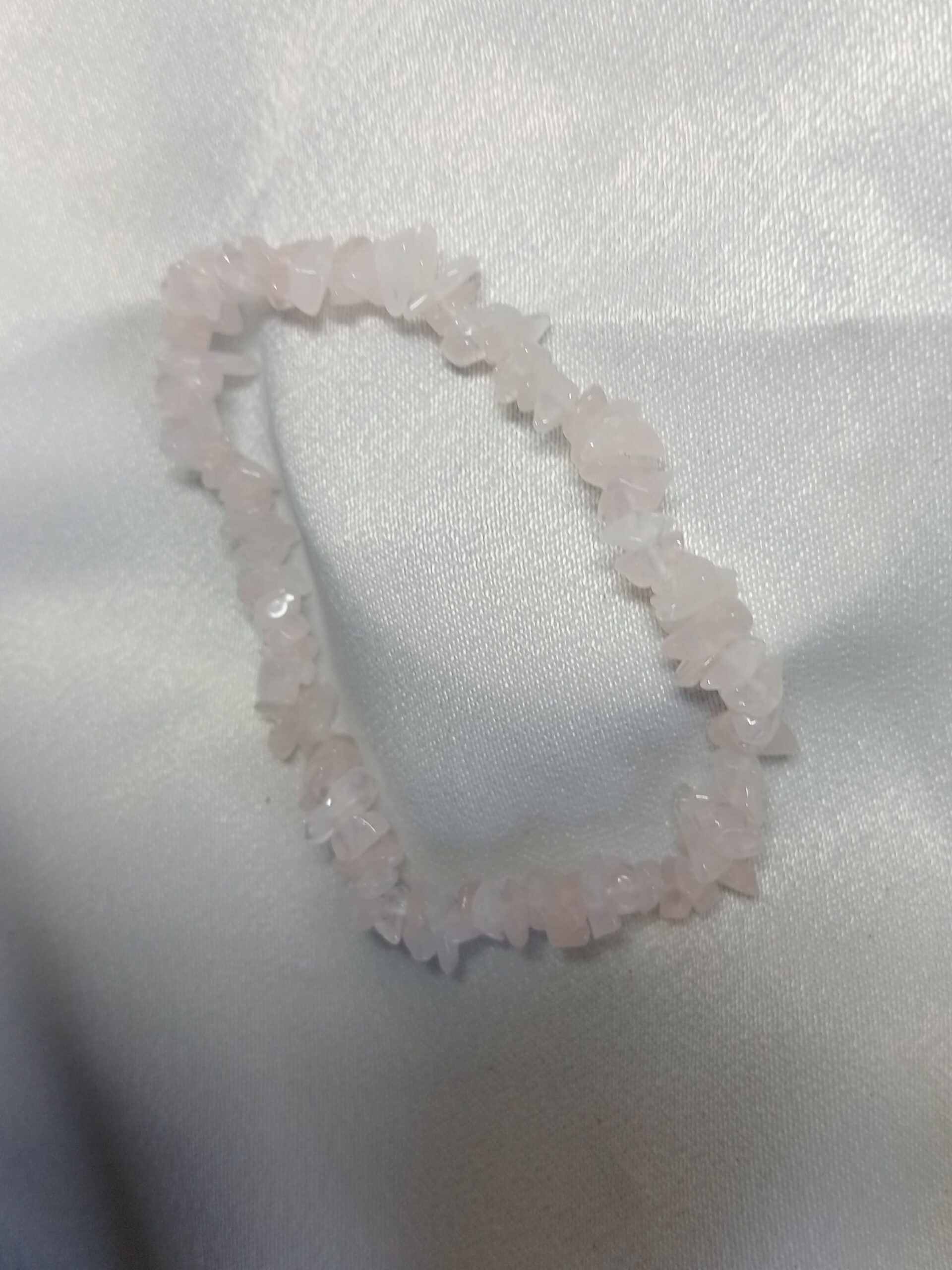 Pulsera de Cuarzo Rosa Chip - Imagen 4