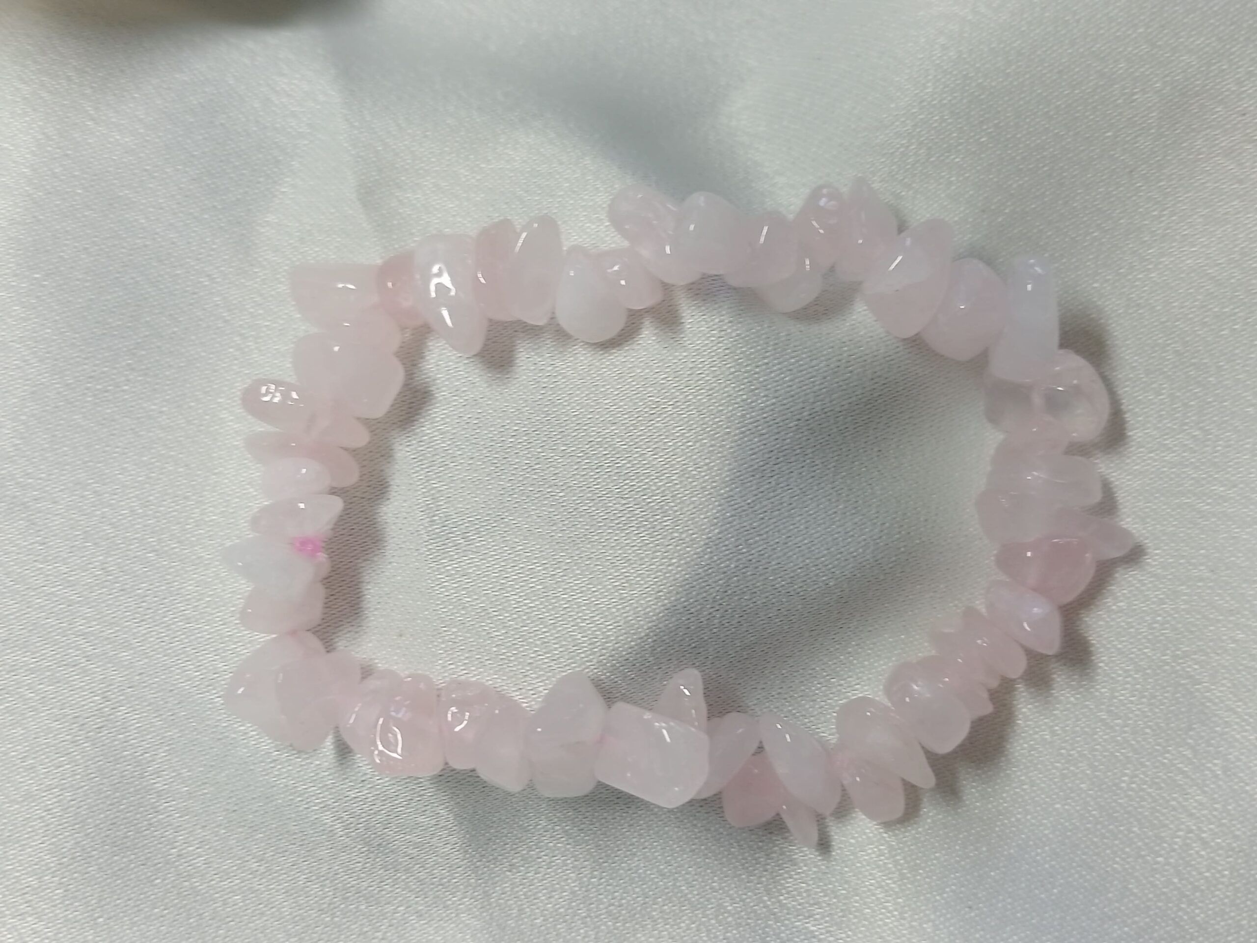 Pulsera de Cuarzo Rosa Chip - Imagen 6
