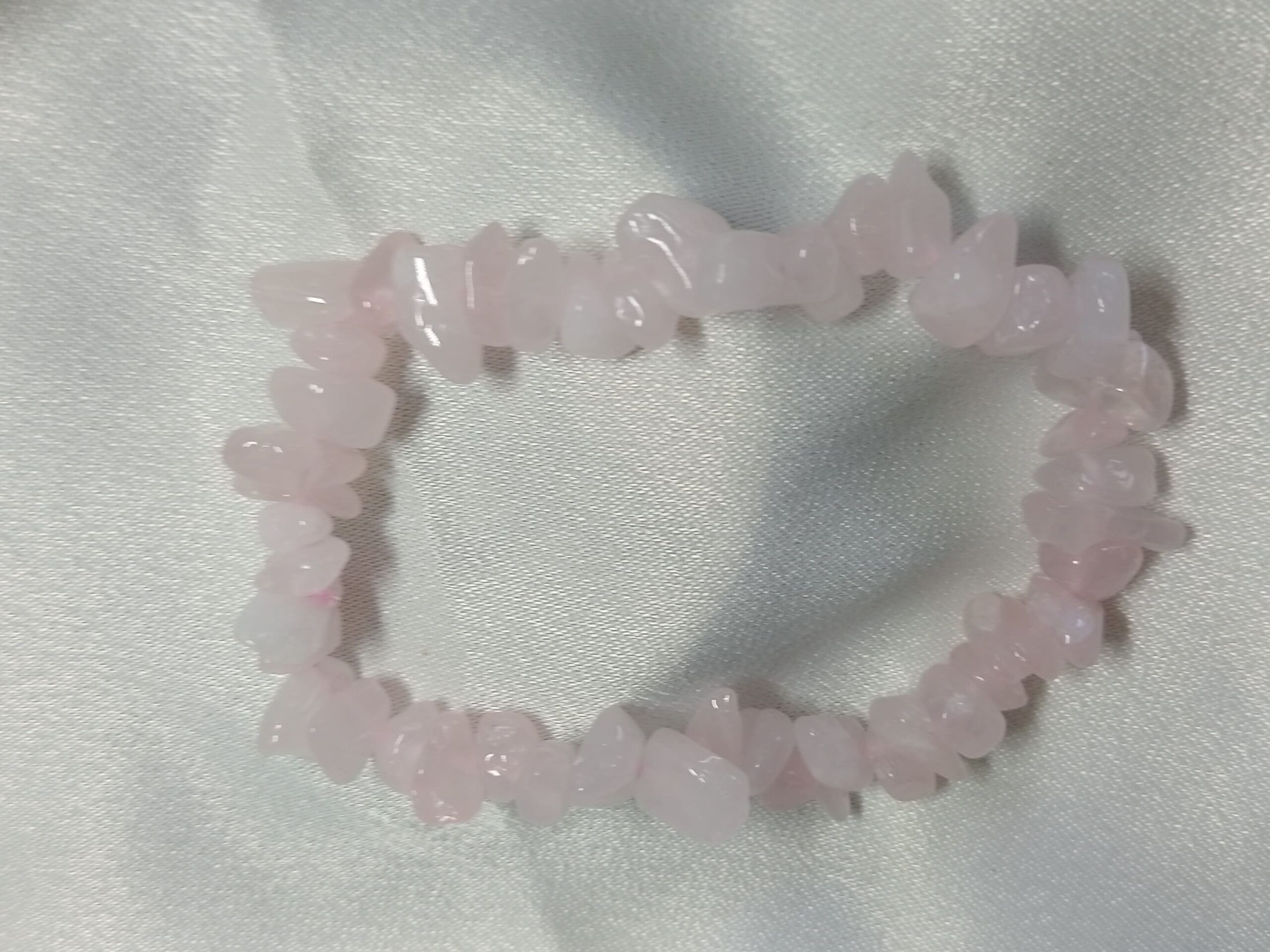 Pulsera de Cuarzo Rosa Chip - Imagen 9