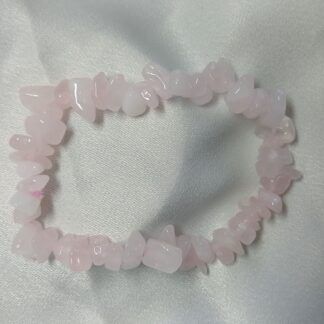 Pulsera de Cuarzo Rosa Chip