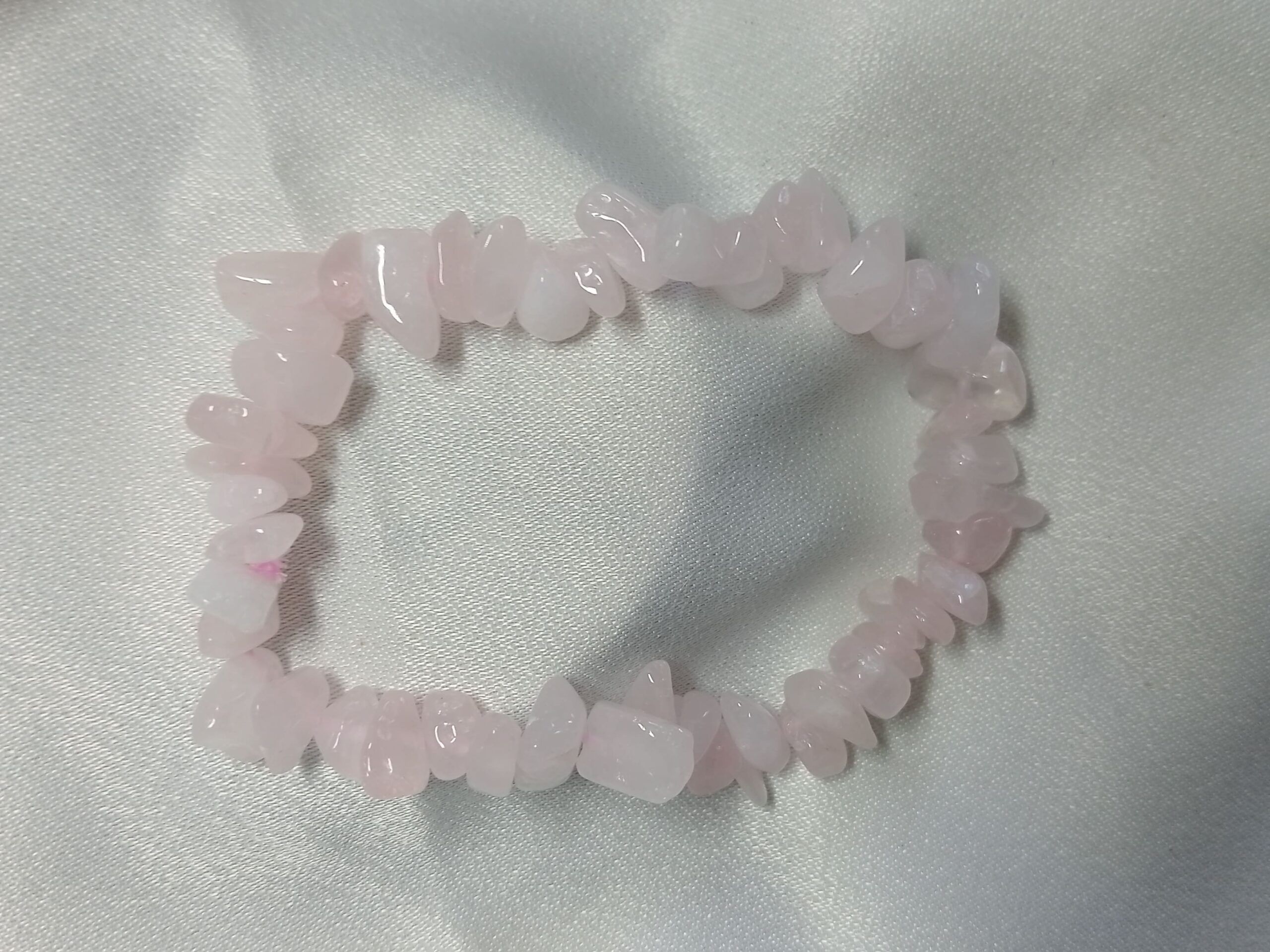 Pulsera de Cuarzo Rosa Chip