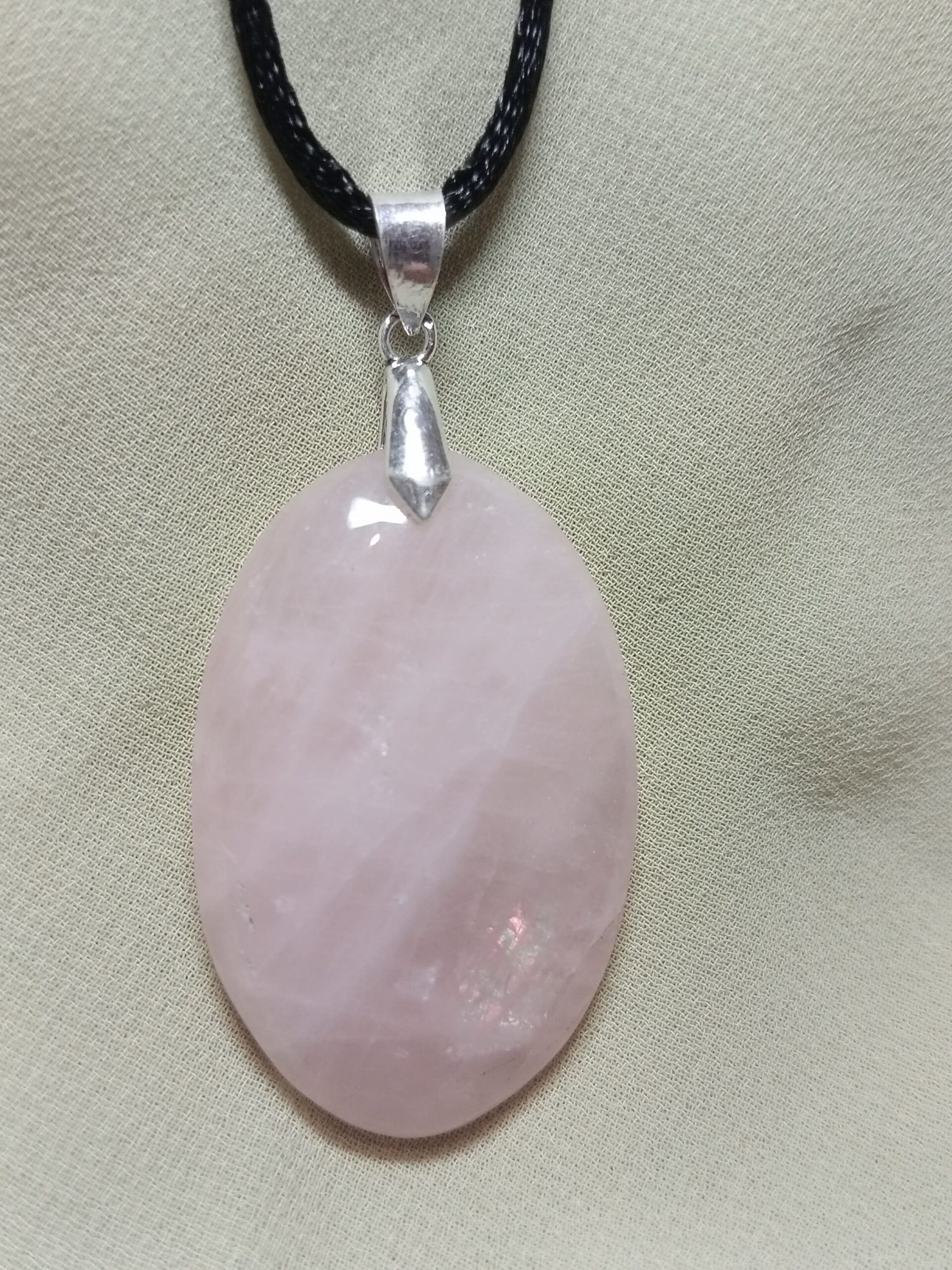 Colgante Cabujón de Cuarzo Rosa - Imagen 4