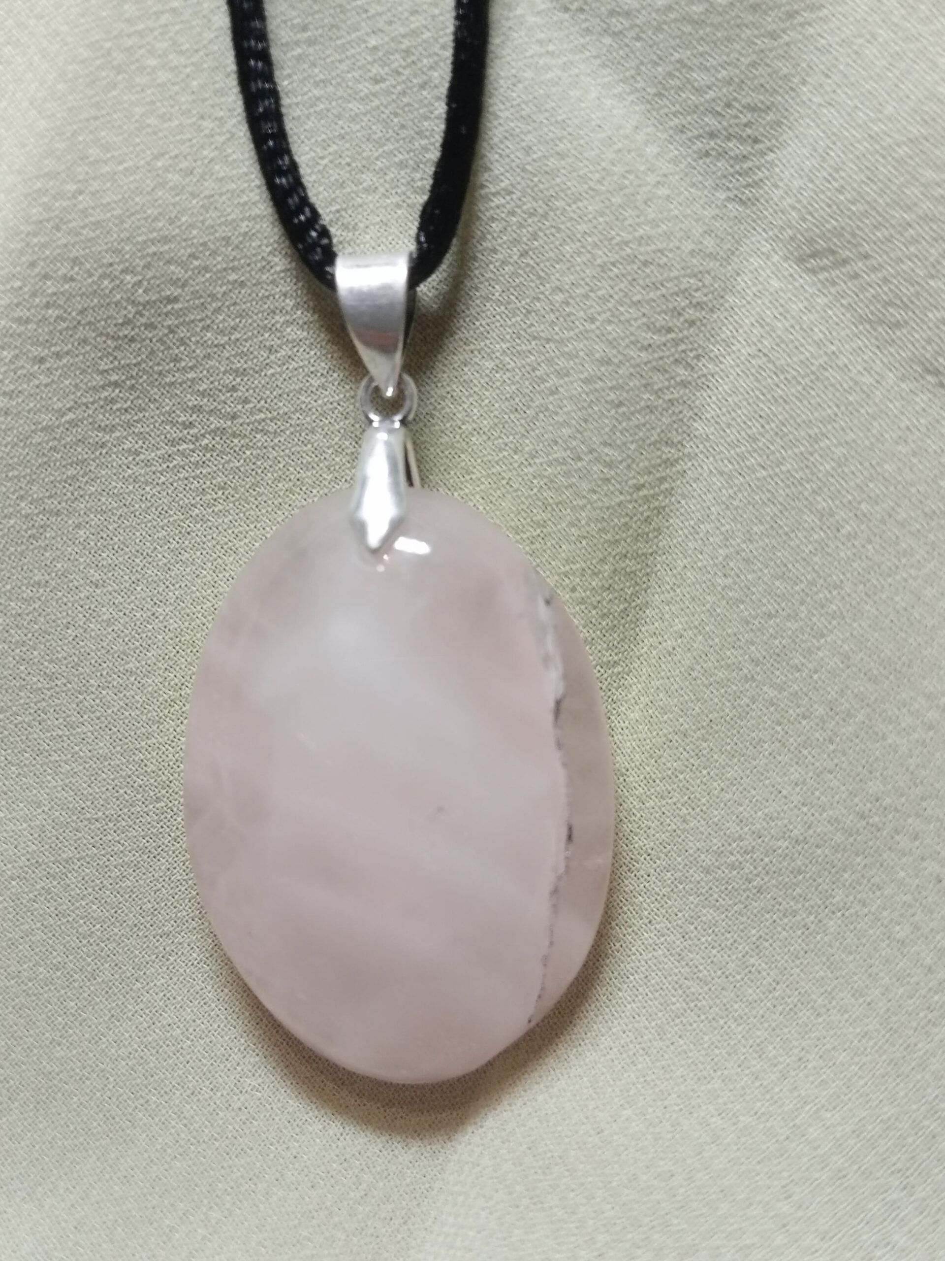 Colgante Cabujón de Cuarzo Rosa - Imagen 2